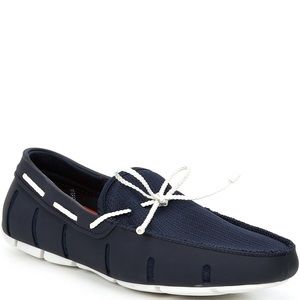Swims Men's Braided Lace Loafer navy and white